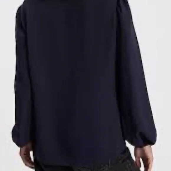 Balloon Sleeve Novelty Button Front Pockets Shirt - Picture 3 of 3